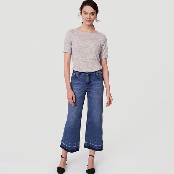 ann taylor loft wide leg jeans